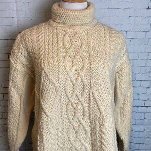 Kennedy of Ardara Vintage Cable-Knit Heavy Sweater Ireland New Wool Fisherman's